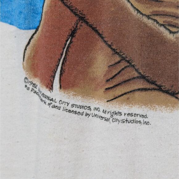 Rare Vtg 80s E.T. 1982 Bantam Label T-Shirt Large Raglan Sleeve Universal Studio - Picture 4 of 9